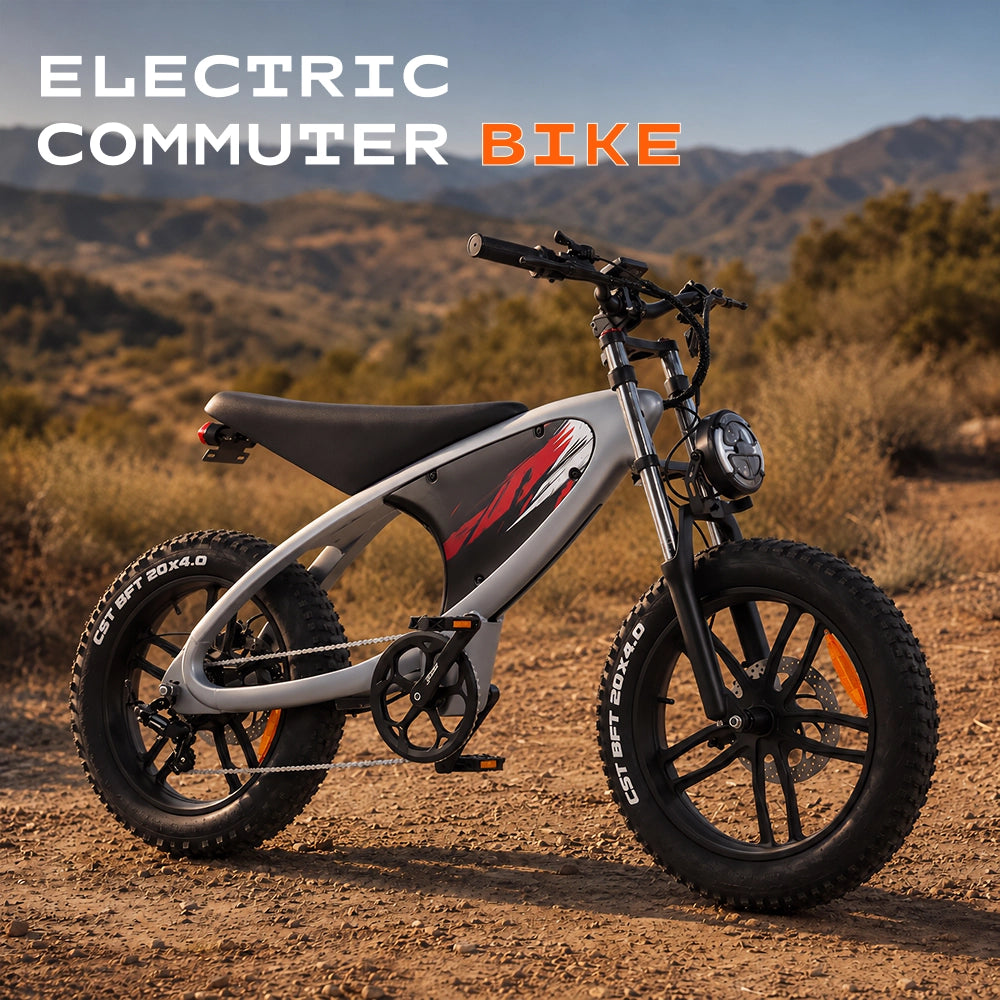 HX Q6 Moped-Style Fat Tire Electric Bike